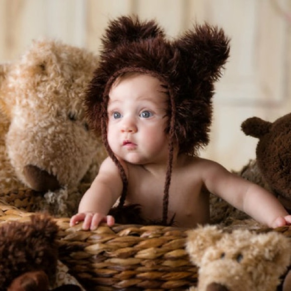 Adorable Brown Bear Baby Hat